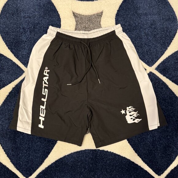 Hellstar Black / White Athletic Shorts Mens Size Large - Picture 1 of 3